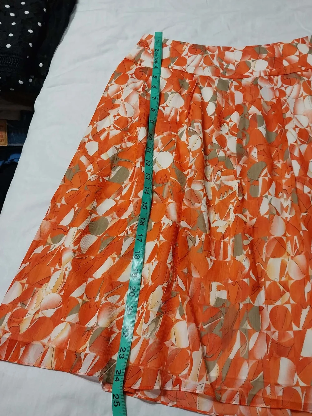 Kasper Orange Floral Circle Skirt